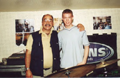 Peter Erskine and Luke in 2001